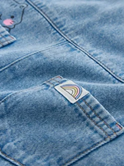 Chat Bleu Milieu - Salopettes en Denim imprimées (3mois à7ans)