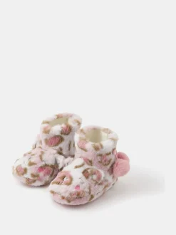 Chaussons Accessorize imprimé léopard duveteux pour fille