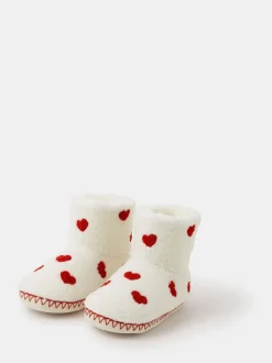 Chaussons Accessorize imprimé cœur fille