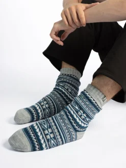 Chaussons chaussettes Totes Toasties Fair Isle doublés en sherpa pour homme