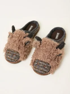Chaussons FatFace à motif vache
