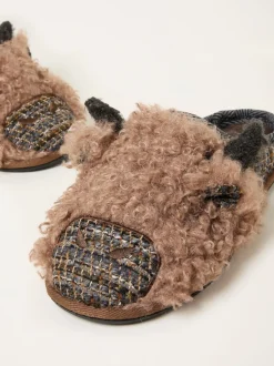 Chaussons FatFace à motif vache