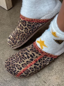 Chaussons mules Never Fully Dressed imprimé léopard