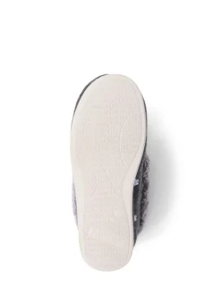 Chaussons Pavers gris en fausse fourrure à fleurs