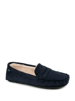 Chaussons Totes Toasties mocassins en suédine pour homme avec doublure en fausse fourrure