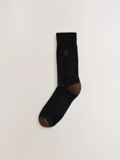 Chaussures à talons riches noires - Lot de 10 paires de chaussettes confortables rayées à semelle rembourrée