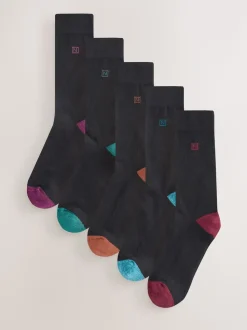 Chaussures à talons riches noires - Chaussettes confortables à semelle rembourrée