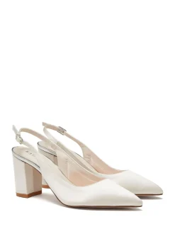 Chaussures de mariage Rainbow Club Faith ivoire coupe large en satin