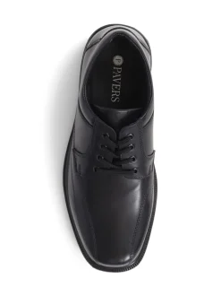 Chaussures Pavers élégantes en cuir à lacets noires