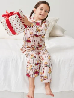 Chelsea Peers pyjama long imprimé chien Cotton Puce the Christmas Cockapoo