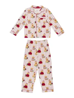 Chelsea Peers pyjama long imprimé chien Cotton Puce the Christmas Cockapoo