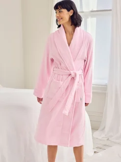 Chelsea Peers Robe de chambre en coton éponge brodée Good Morning