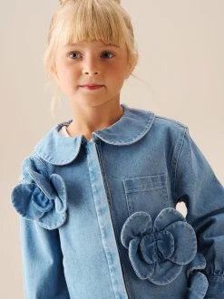 Chemise Angel & Rocket Eden Denim 3D à fleurs