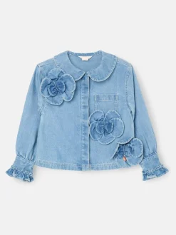 Chemise Angel & Rocket Eden Denim 3D à fleurs