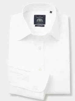 Chemise habillée Savile Row Company en coton Dobby coupe classique sans fer à poignet unique