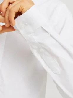 Chemise JACK & JONES Junior stretch à manches longues blanche