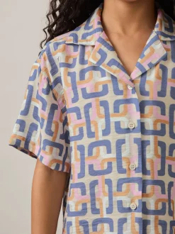 Chemise Reiss Eva à imprimé chaîne géométrique