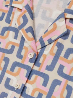 Chemise Reiss Eva à imprimé chaîne géométrique