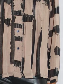 Chemise Religion Carolina avec col volanté à rayures abstraites