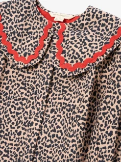 Chemisier Angel & Rocket Elle imprimé léopard à col volanté