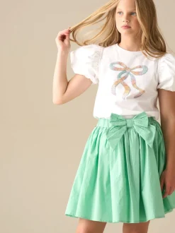 Chemisier Angel & Rocket Elodie à nœud, sequins et manches bouffantes