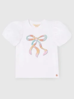 Chemisier Angel & Rocket Elodie à nœud, sequins et manches bouffantes