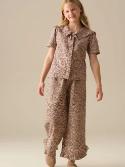 Chemisier Angel & Rocket Erika à col Cravate léopard