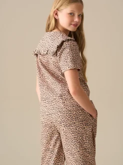 Chemisier Angel & Rocket Erika à col Cravate léopard