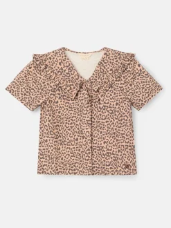 Chemisier Angel & Rocket Erika à col Cravate léopard