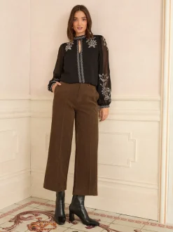 Chemisier Love & Roses Manches longues Col montant