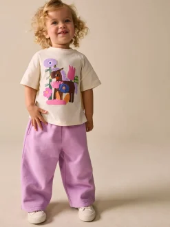 Cheval blanc écru - T-shirt Manches courtes (3mths-7yrs)