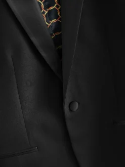 Châle noir - Slim Fit (Slim Fit) - Veste de smoking