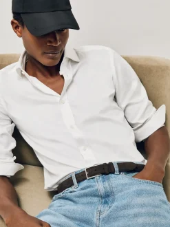 chocolat - Ceinture daim Reiss Dante