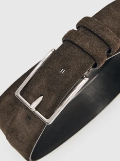 chocolat - Ceinture daim Reiss Dante