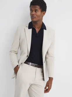 chocolat - Ceinture Reiss Dante en cuir lisse