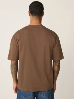 Chocolat brun - Coupe ample - T-shirt épais