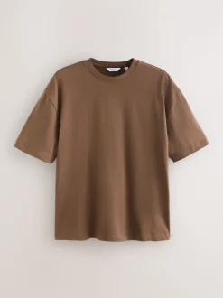 Chocolat brun - Coupe ample - T-shirt épais