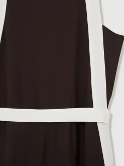 Chocolat/crème - Combinaison Ceinturé Ample Reiss Salma Color-block