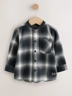 Chèque Mono Core - Chemise à carreaux avec col de baseball à manches longues (3mois7ans)