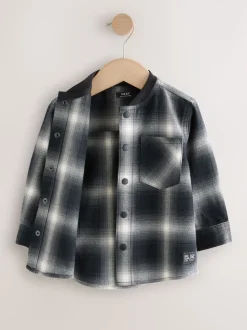 Chèque Mono Core - Chemise à carreaux avec col de baseball à manches longues (3mois7ans)