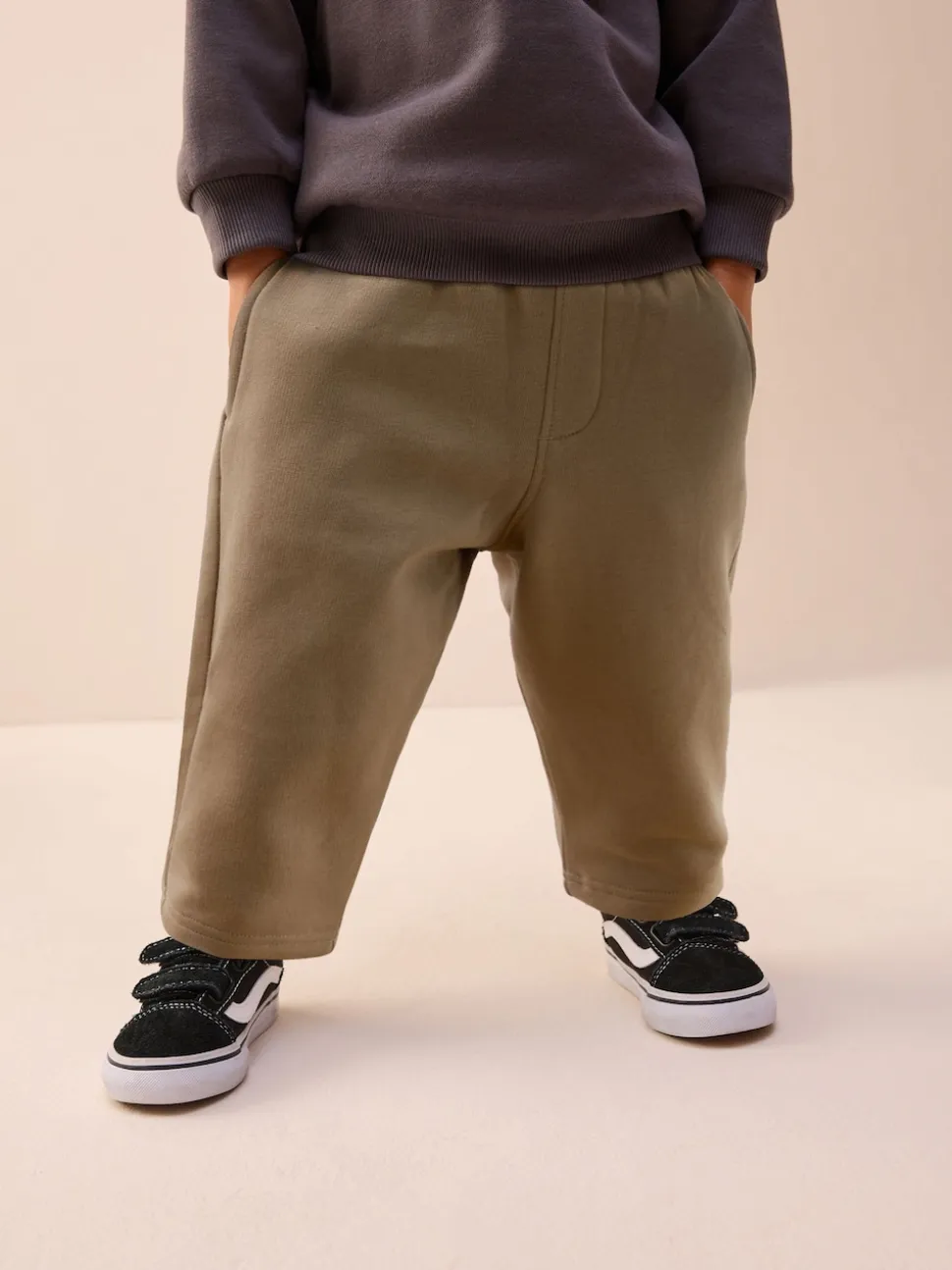 Ciment neutre - Joggings Jambe large en jersey (3mois à7ans)