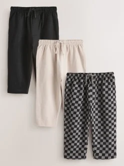 Ciment noir et damier - Pack de Joggings Rayure 3 (3mois-7ans)