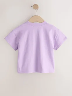 Citron violet - T-shirt brodé à manches courtes (3mois à7ans)