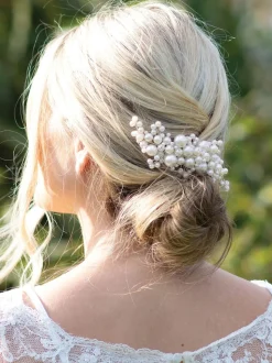 Clip de déclaration Ivoire & Co Pearl Blossom