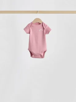 Coeur rose - Bébé Manches courtes Bodysuits 5 Pack