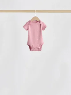 Coeur rose - Bébé Manches courtes Bodysuits 5 Pack