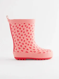 Coeur rose - Bottes de pluie