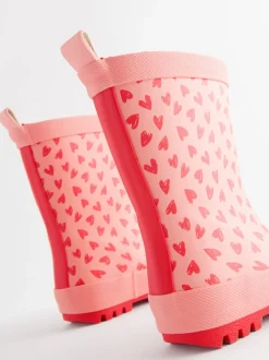 Coeur rose - Bottes de pluie