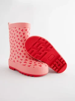 Coeur rose - Bottes de pluie