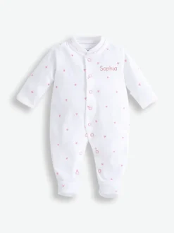 Coeur rose - Dors-bien bébé JoJo Maman Bébé en coton brodé